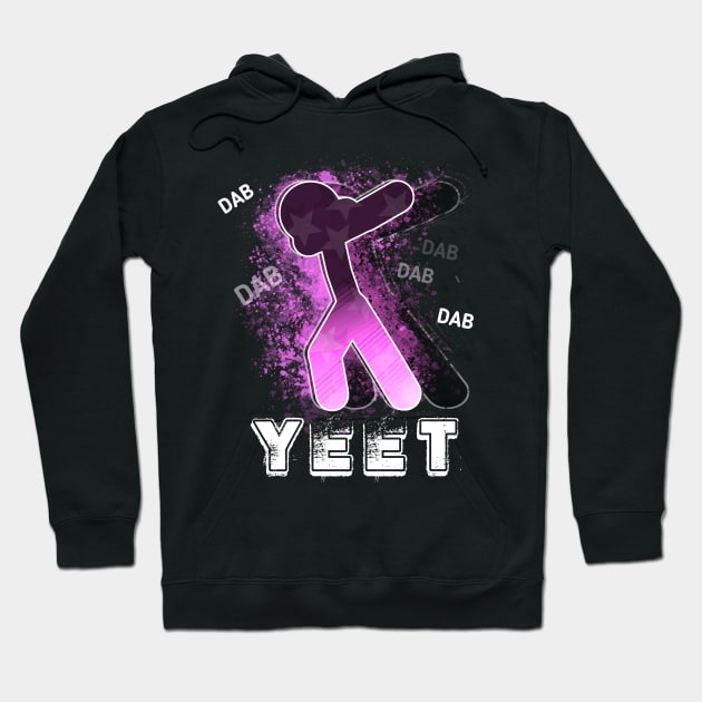 Yeet Dab Girls Pink - Dabbing Yeet Meme - Funny Humor Graphic Gift Saying Hoodie by MaystarUniverse